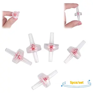 5 Pack Fish Tank Check Valve, Oxygen Pump Flow Control Valve, Water Stop Valve, Aquarium Air Pump Reverse Check Valve, One-Way Valve