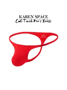 1Pc Men's Solid Color Triangle Thong, Comfortable Breathable, Bikini Style, Fashion Casual Sports Fitness Underwear