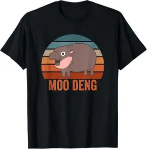 Moo Deng baby hippo zoo baby hippo Vintage T-Shirt, Trending Shirt, Get Yours, Shirt For Men