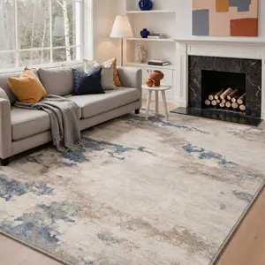 【Deals For You Days】GENIMO Floor Carpet Machine Washable Area Rug Non Slip Pet Friendly Soft Rug for Living Room Bedroom Kitchen Hallway Floor Decor,ARA6495-OCHRE MIRAGE
