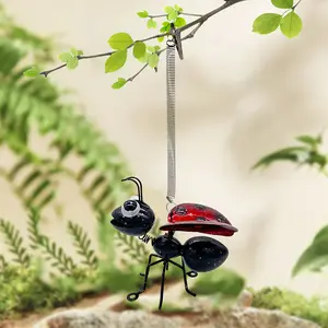 Ladybug Ant (red), Decorative Metal Ant Ladybug Hanging Jewelry, The Best Choice For Indoor And Outdoor Decoration, The Perfect Choice For Garden Or Home Decoration, Wall And Window Pendants, Add Novelty To The Space.
