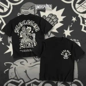 UNDISPUTED Nate Diaz Stockton Slap Collection Black Heavy Cotton T-shirt UFC Nate Diaz Stockton Slugger Funny Shirt Fan UFC Apparel Gift For UFC Fans DTG Breathable Print Menswear