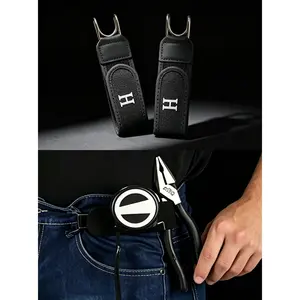 Unisex Tactical Elastic Stretch Belt with Metal Hook | No-Buckle Invisible Design | Soft Adjustable Comfort Side Belt for Daily & Outdoor Wear