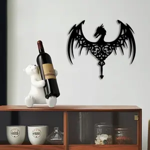 1pc Black Dragon Metal Wall Art, Mystical Statue Mural, Perfect for Fireplace Wall, Study, Gothic Space Decor, Halloween Decor, Ideal Gift for Gothic Architecture Lovers,Perfect For Halloween/Christmas/Easter decor.