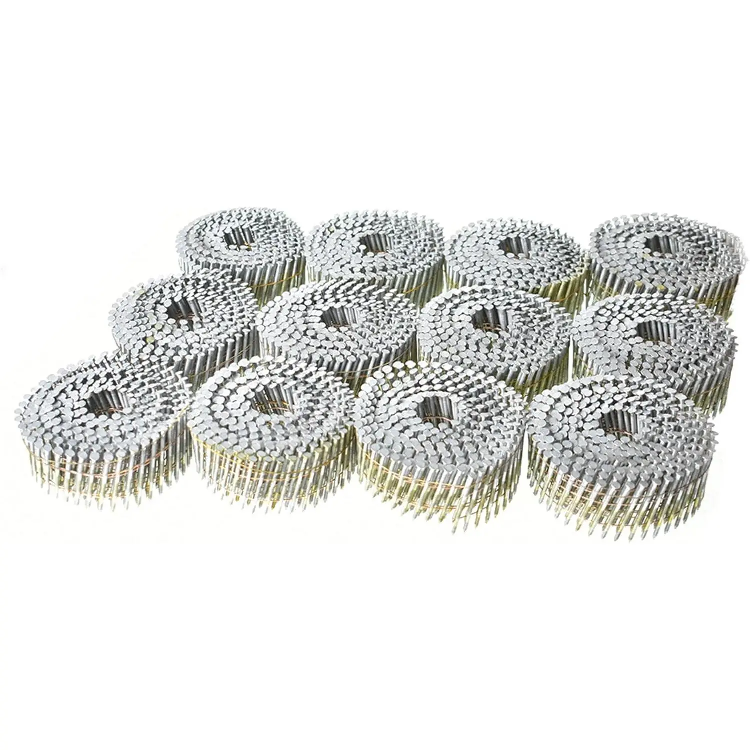 3600 count Wire Coil Siding Nails 0.092 x 2-1/4 in Hot-Dip Galvanized -Dipped Ring Shank Inclined 15  Full Round  Siding Nails of Lathing and Sheathing Materials