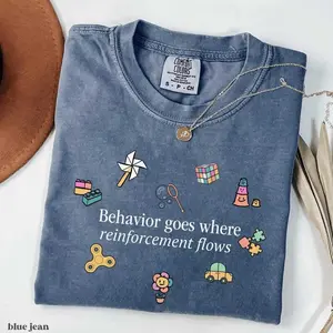 Comfort Colors Bcba Shirt Rbt Aba Therapy Shirt Applied Behavior Analyst Gift Behavior Therapist Specialist Behavior Interventionist Fabric Top Womenswear Fit - TrendWear USA