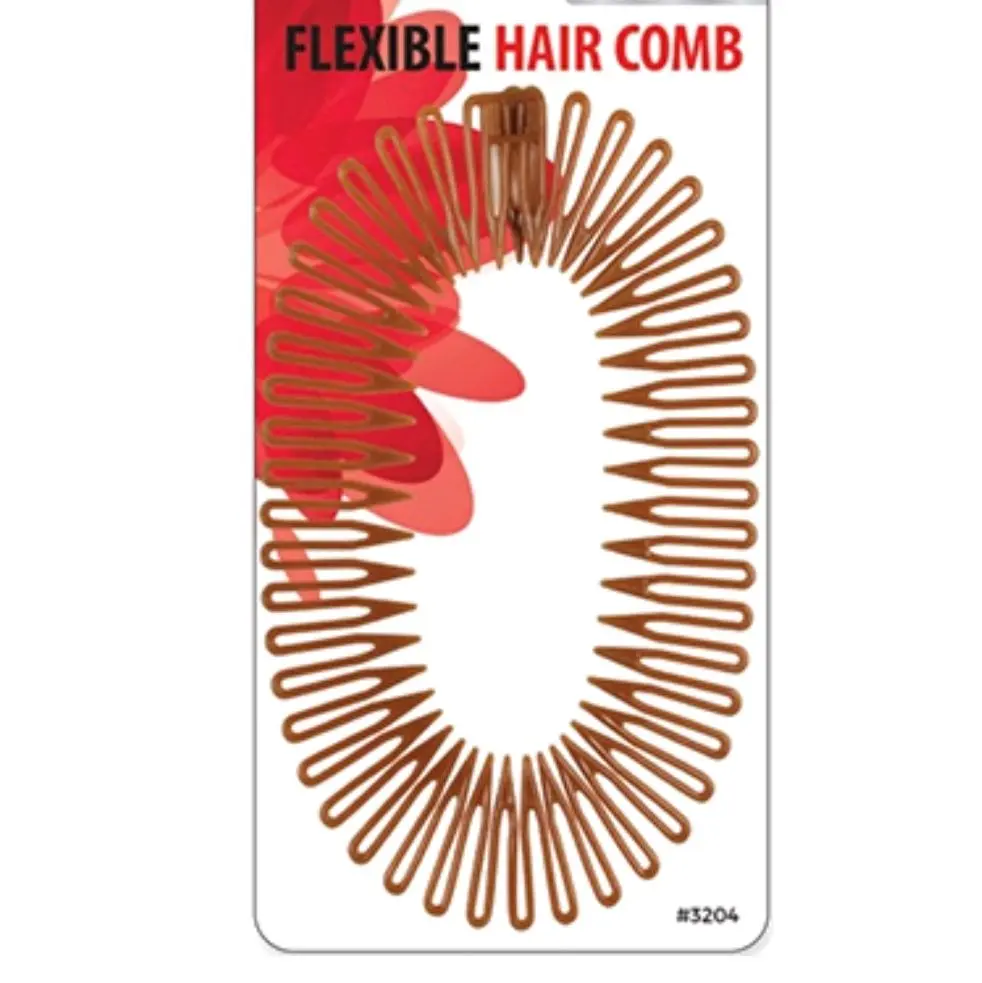 Scunci Flexible Stretch Hair Combs, High Quality Heatless Haircare Tools, Skin Friendly Styling Accessories, 1 Size for Daily Use