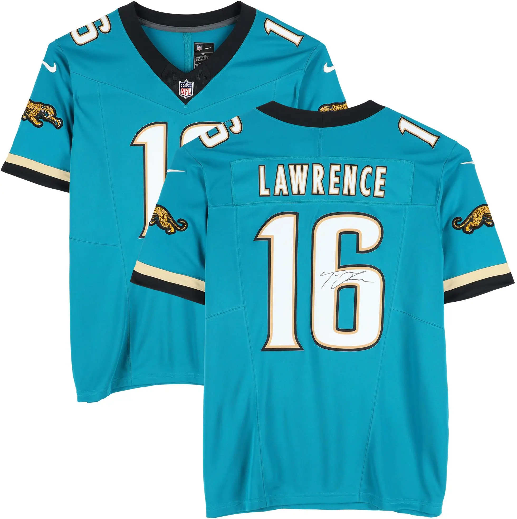 Trevor Lawrence Jacksonville Jaguars Autographed Teal Throwback Limited Jersey - Fanatics Authentic Certified