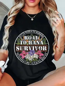 100% Cotton RJC Road to Hana Survivor Maui Hawaii Trip Adventure T-Shirt