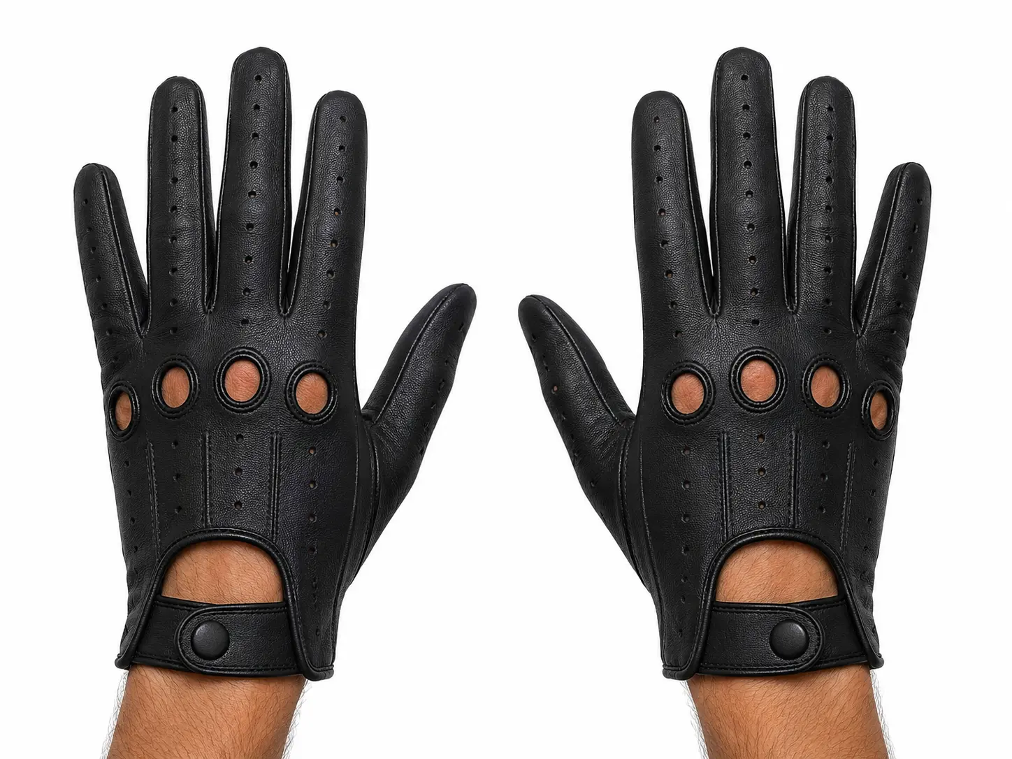 Genuine Leather Driving Gloves for Men