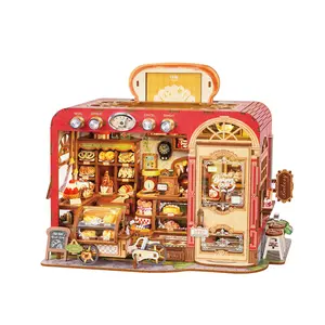 TONECHEER 3D Puzzle DIY Miniature House (Toast Bakery) tiktokshopspringglowup