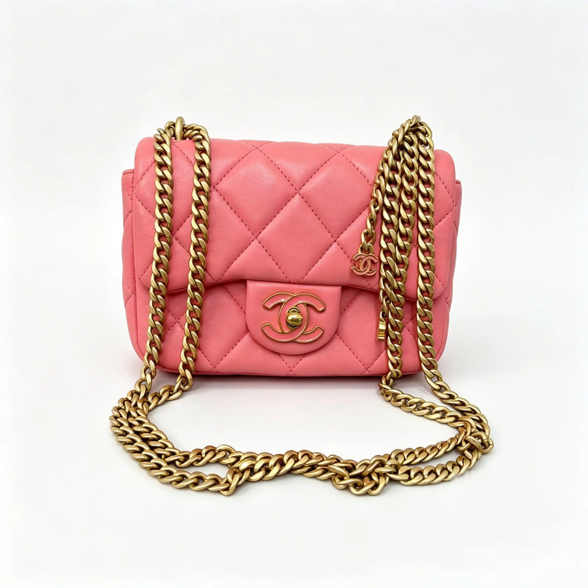 Pre-owned CHANEL Small Pink Flap Bag