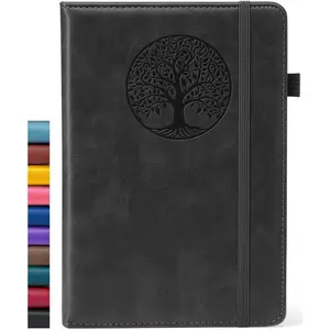 Lined Journal Notebook for Women & Men, Hardcover Leather Journals for Writing, Diary, Journaling, , Work & Travel, A5 (Black)