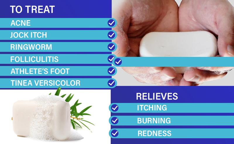 TAGRID Antifungal Soap with Tea Tree Oil – Fine Oatmeal Powder Body Bar for Deep Yet Gentle Cleansing – Body Wash for Jock Itch, Ringworm & Itchy Skin – Soothing Relief, Skin Balance & Herbal Cleanser (2 Bars)