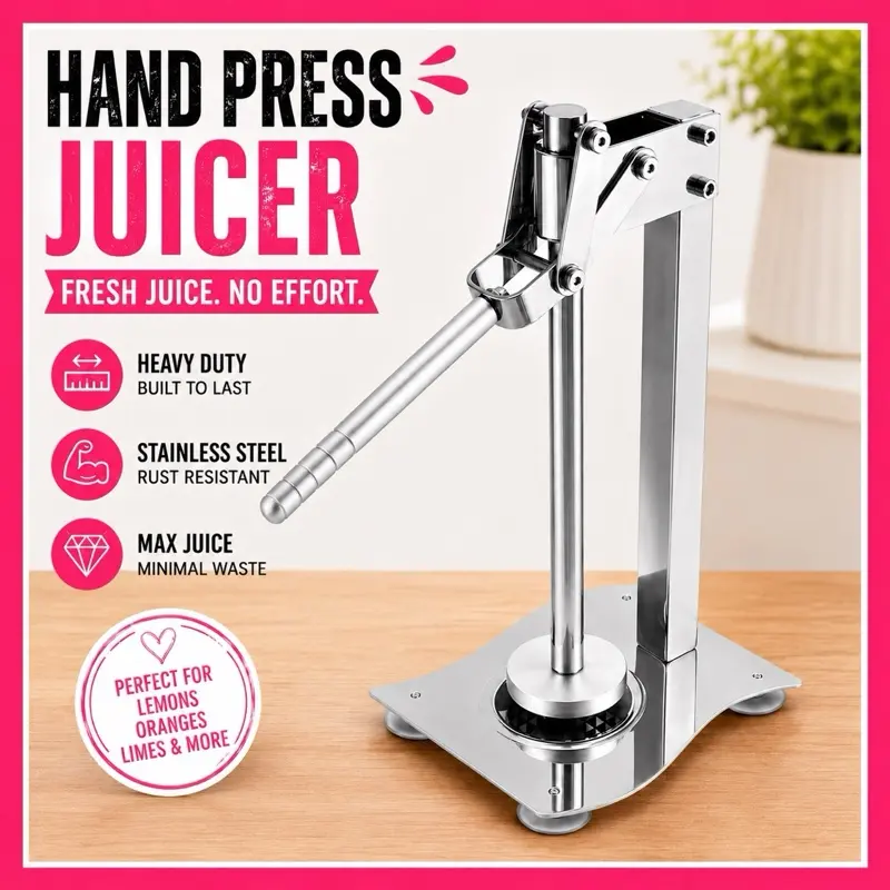 Hand Press Citrus Juicer - Heavy-Duty Kitchen Appliances for Lemons, Limes, Oranges