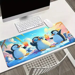 Free Express 1pcs 2D Flat Abstract Alcohol Ink Flowers Pink Purple & Teal Floral Mouse Pad, 12x24in/16x32in XXL Large Extended Desk Mat, Non-Slip Base Keyboard Mouse Pad for Office Workstation Home Gifts Gaming