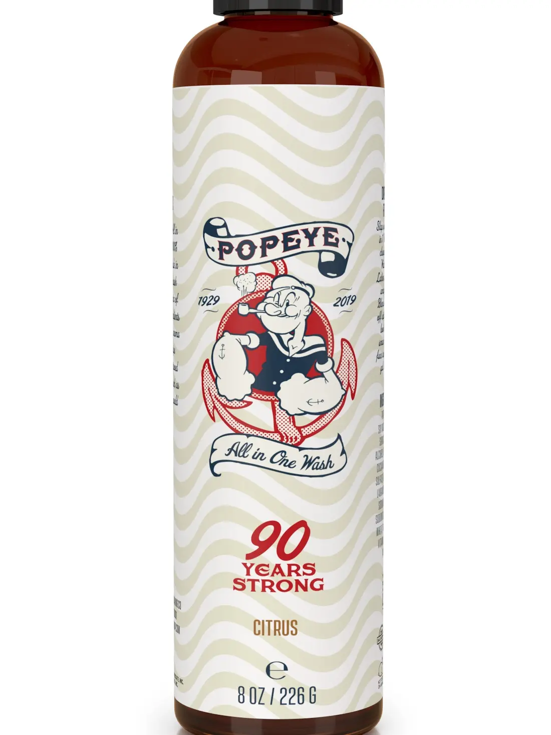 Popeye Shaving Co All in-1 Natural Face Wash and Conditioner for Men - Cruelty Free, Nourishing Beard Shampoo, 8oz