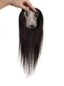 Hair Topper for Women Lace Front 100% Real Human Hair, Covers Sparse, Double Lace Straight Hair Topper for Adds Volume, Real Human for Thin Hair Daily Use, Natural Look Hairpiece, Suitable for Daily & Special Occasions