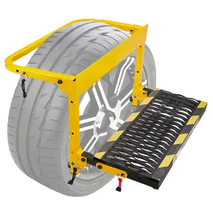 Tire Step for Truck, SUV, Semi, Heavy Duty 350 lb. Capacity, Non-Slip ‘Cheese Grater’ Steel Surface, Adjusts to Fit Any Diameter Tire Up to 13 in. Wide, Folds Flat for Storage