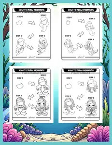 How to Draw Mermaids: Easy Step-by-Step Lessons for Kids and Beginners