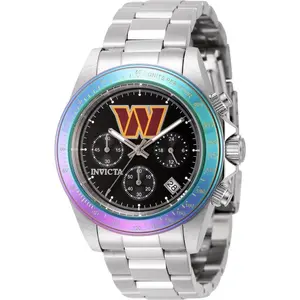 Invicta Men's 44985 NFL Washington Commanders Quartz Multifunction Black Dial Watch