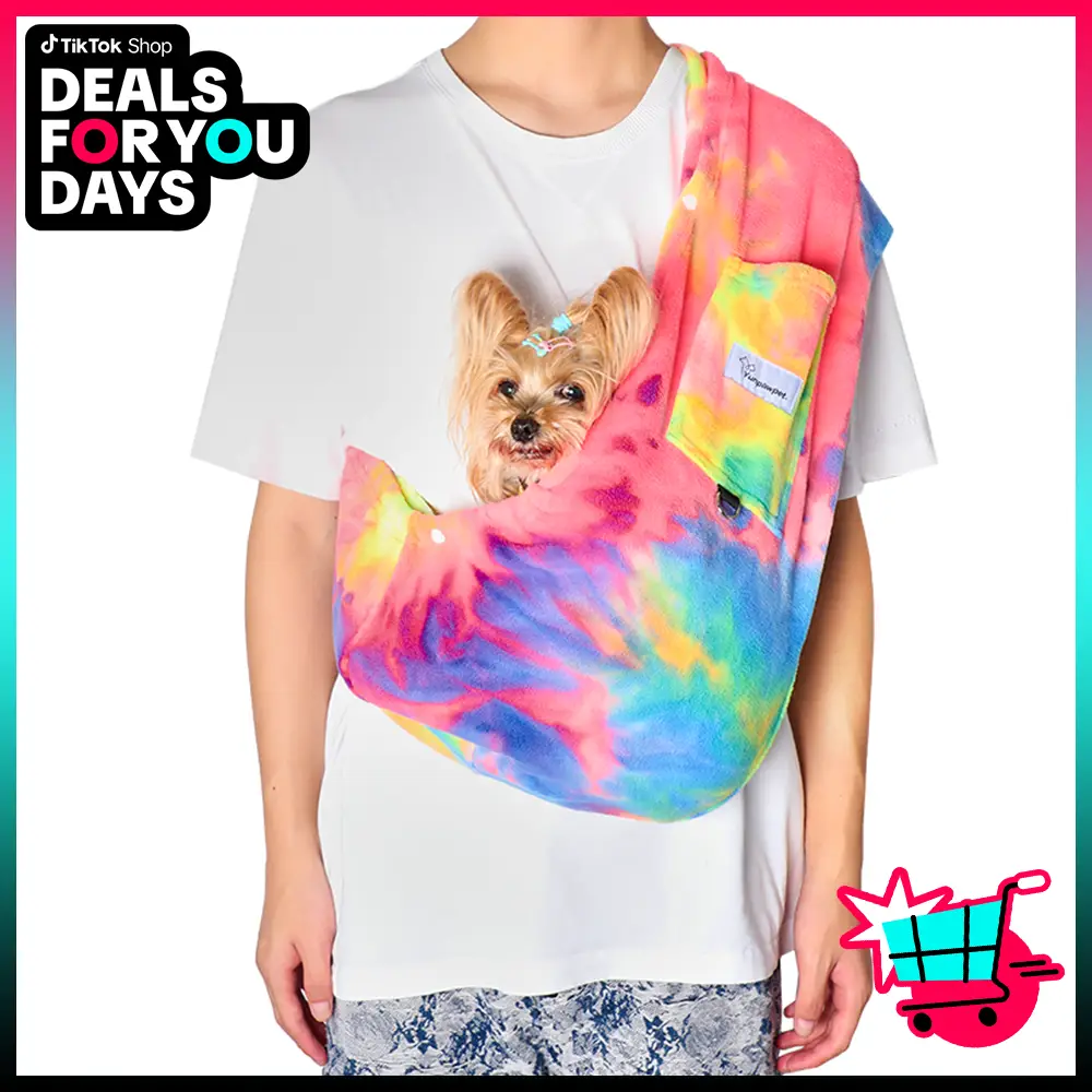 Yunpawpet Large Pet Sling Carrier - Handsfree Cat Sling Carrier Pouch for Chinchillas, Hedgehogs, Puppies, Sugar Gliders, Guinea Pigs, Rabbits, Kitten