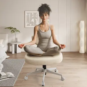 Newtral Ergonomic Criss Cross Office Chair with Wheels & Back Tray Table – Adjustable Height, Back Support, Pet Friendly, for Work, Reading, Makeup – Versatile for Home, Office & Bedroom Use