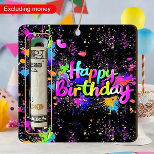 Happy Birthday Money Holder without Money, Colorful Graffiti Design Money Holder, Birthday Party Decoration Supplies, Home Decor
