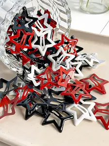 60pcs Star Hair Clips, Cute Metal Hair Clips, Non-Slip Kawaii Hair Accessories, Asymmetrical Design, All Seasons, and Colors
