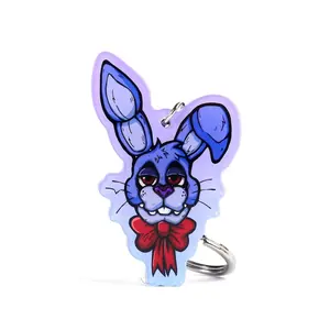 Bonnie Acrylic Double-Sided Keychain - Five Nights at Freddy's Inspired - Regular and Withered Bonnie