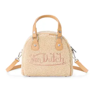 Von Dutch Beige Sherpa Bowling Bag Von Dutch Beige Sherpa Bowling Bag