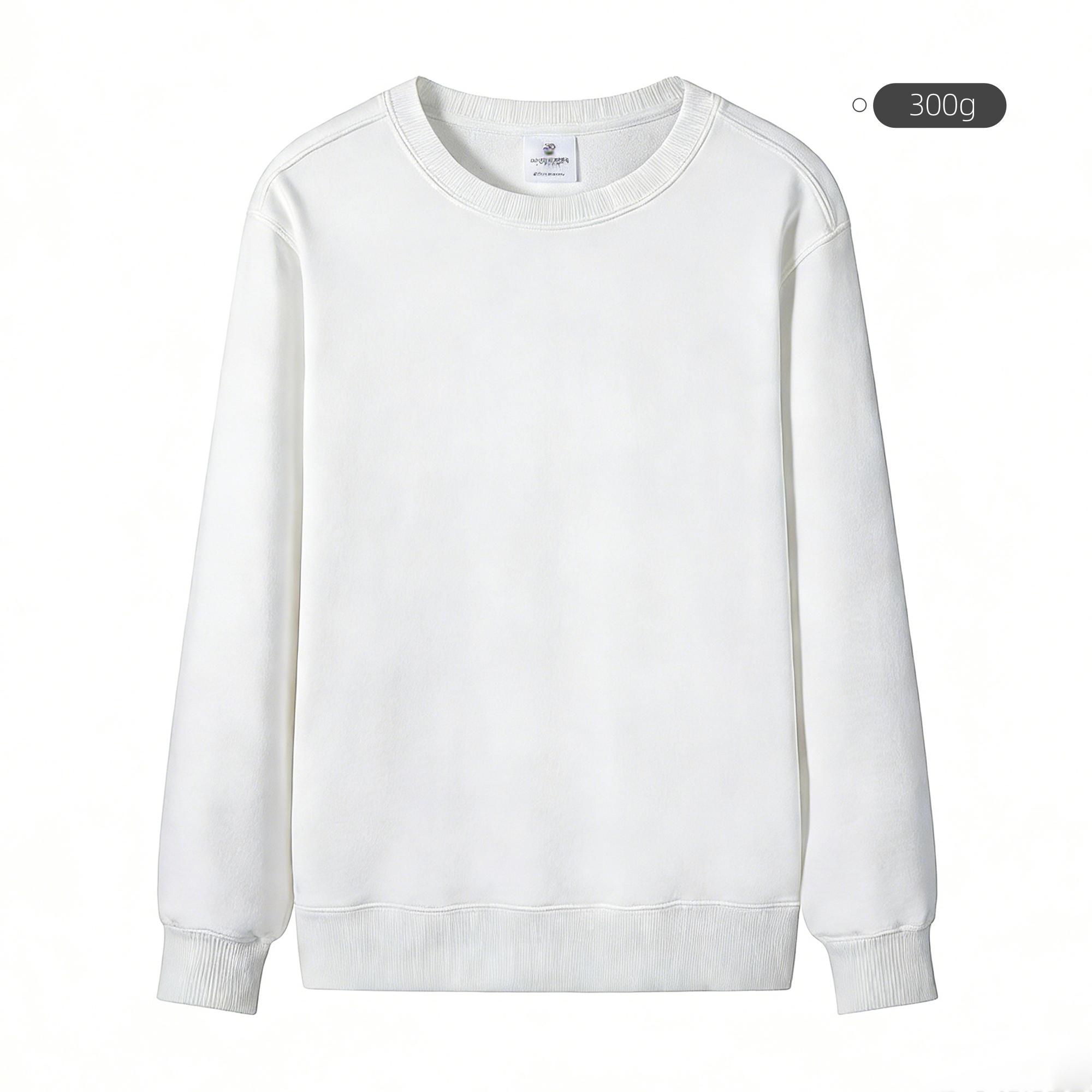 Custom Crewneck Sweatshirt (Standard / Glow-in-the-Dark Options) – Woven & Dyed French Terry Pullover, Ribbed Collar & Cuffs, Personalized Chest Design, Unisex Casual Top 300g