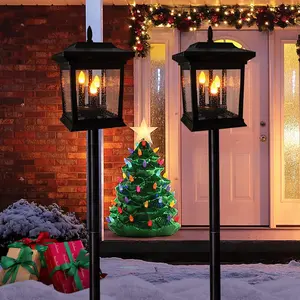 Outdoor Solar Lanterns  Candles Lanterns Flickering  Lights Garden Decor Patio, Lawn, Pathway, Wall Birthday Gifts Women Gifts