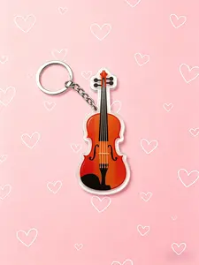 Acrylic Musical Instrument Keychain, Unique Gift for Music Lovers, Valentine's Day Present, Interesting Keychain for Sports Outdoor Backpack
