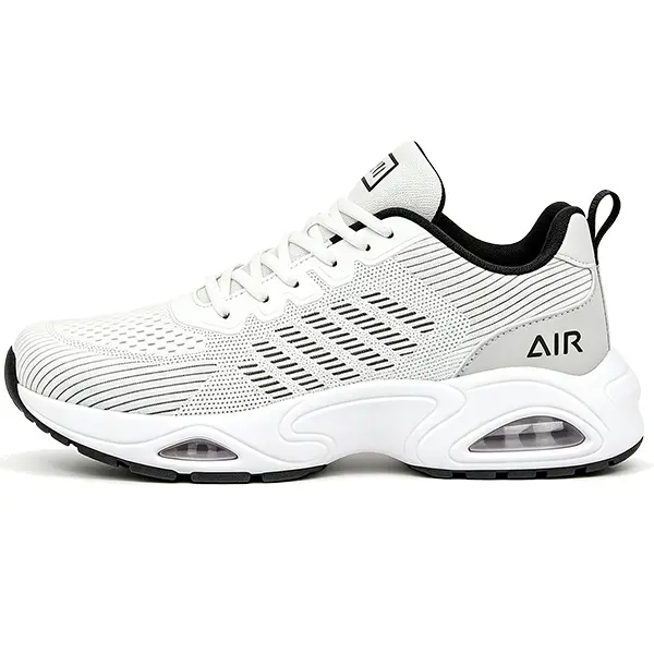 Men's Casual Trainers 2026 Summer, Stylish White Sneakers with Dual Air Cushions, Ultra-Breathable Mesh for All-Day Comfort, 6 Easy-to-Match Colors, Lightweight for Running & Walking, Sizes 7-13 outdoorfun