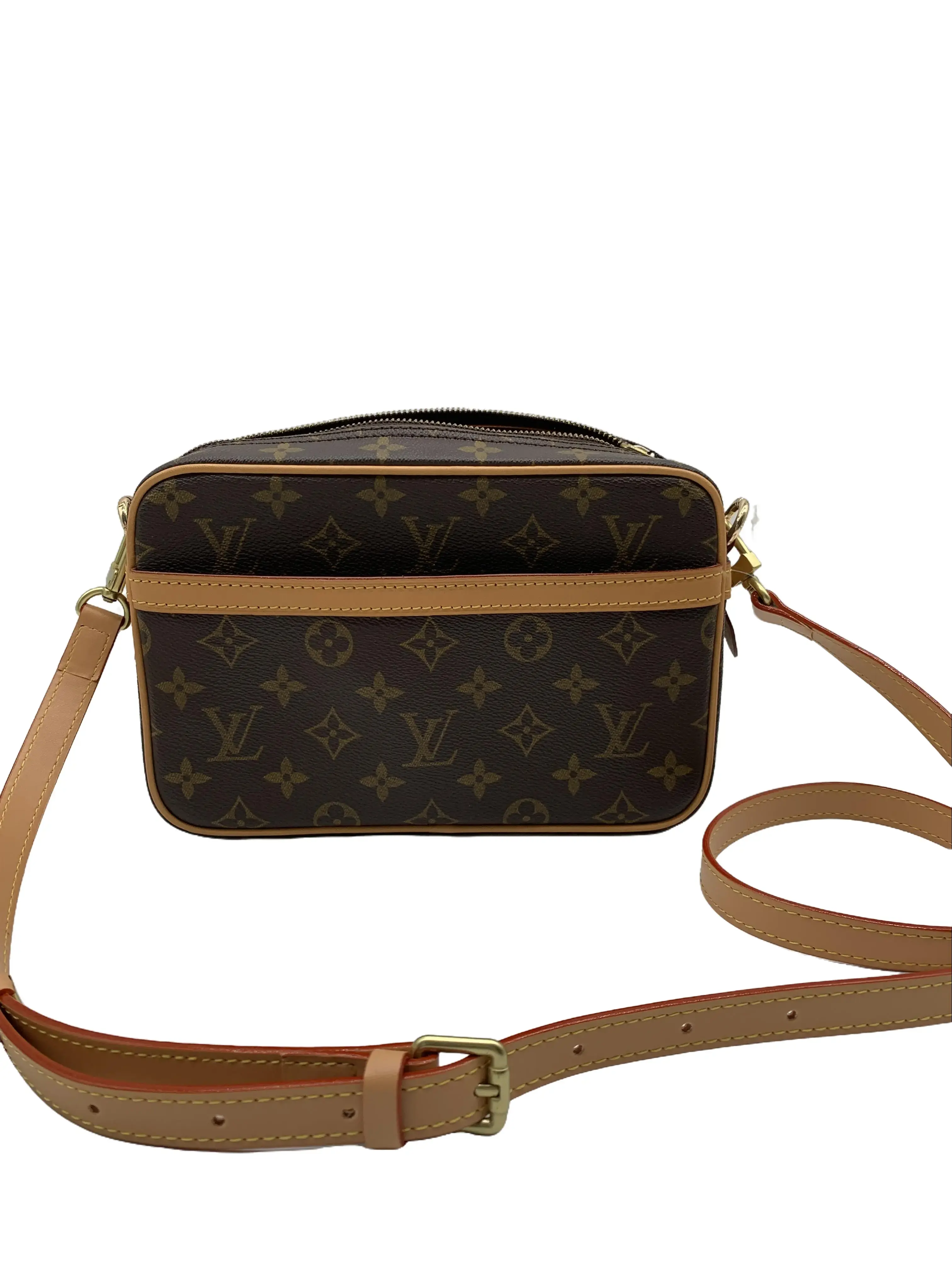 Pre-owned Louis Vuitton Monogram Crossbody Camera Bag (Repaired)/WJ08101476/1476