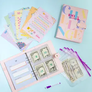 WHEN PIGS FLY | 100 Envelopes Money Saving Binder A5+Pink
