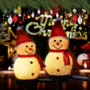 Light Up Your Pathways with Adorable Solar Snowman Lights!  Perfect for Yard and Garden Decor