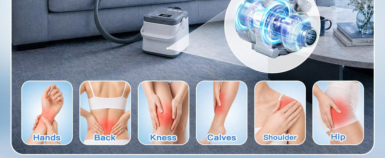 Cold Therapy Machine,Programmable Timer Knee Ice Machine with Silent Pump,Knee Replacement System for Cryotherapy Pain Sports Injuries,Ice Therapy Ankle/Leg/Shoulder/Back/Hip