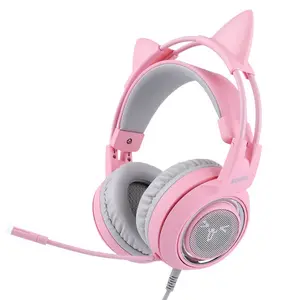 G951 Gaming Headset – USB 7.1 Virtual Surround Sound, LED Cat Ear Headphones, Headset for Gaming, Gaming Headsets