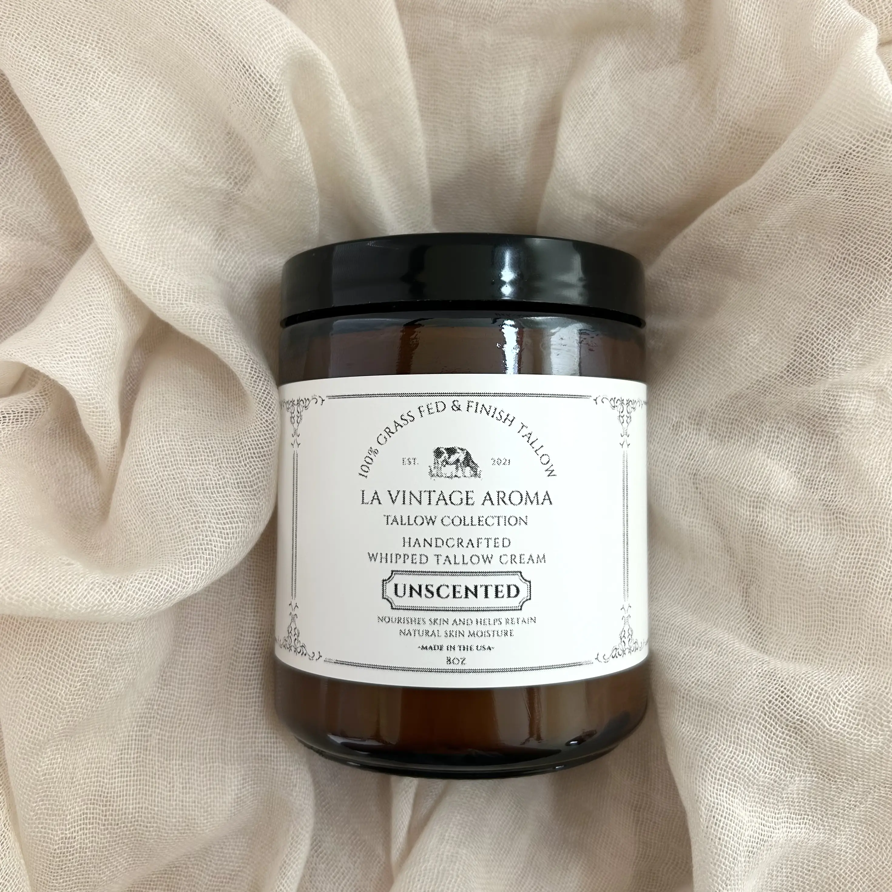 Whipped Tallow Cream - Hydrating, Soothing, Face Cream, All Natural, Moisturizing Face & Body Cream, Lightly Scented With Essential Oil