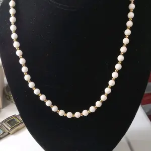 MONET White Gold Beaded Necklace