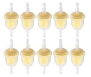 10pcs Hipa 6MM x 8MM 1/4" 5/16" 25 050 22-S Inline Fuel Gas Filter For Lawn Mower Small Engine