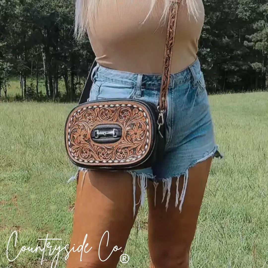 Bridle Belle Tooled Leather Purse ONLY by Countryside Co