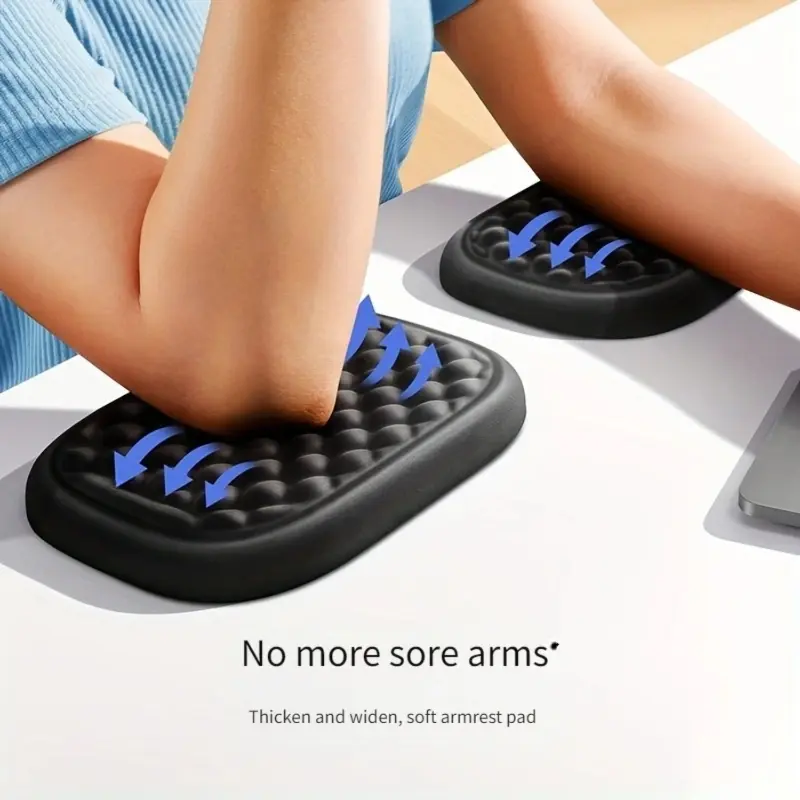 Ergonomic Memory Foam Wrist Rest Set for Computer Desks - Comfortable Arm Support, Ideal for Typing, Gaming & Office Use, Gaming PC Accessories