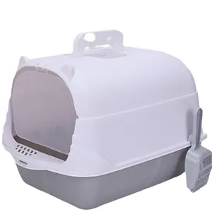 Extra Large Fully Enclosed Cat Litter Box, Splash Proof Sealed Cat Toilet Cabinet for Indoor Cats