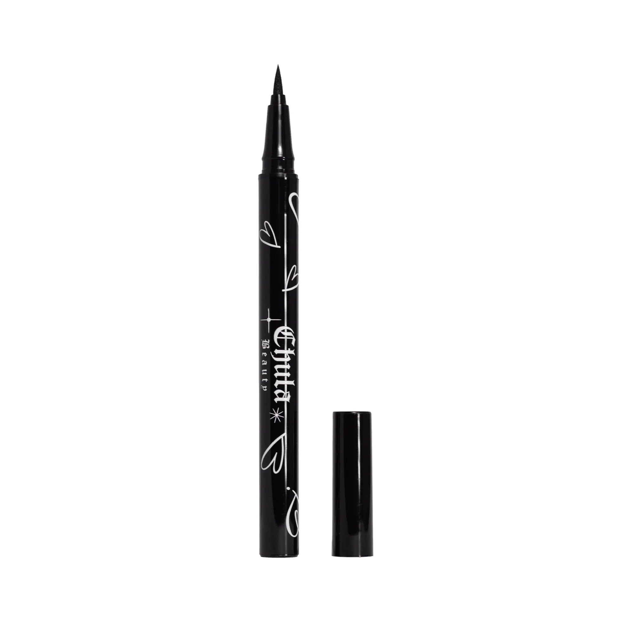 Chula Liquid Liner - Black Felt-Tip Waterproof & Sweatproof Pigmented Formula for All-Day Eyeliner Application