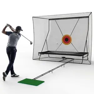 10 x 8 ft Golf Net,Golf Practice Hitting Net with Automatic Ball Return,Portable Golf Net with Carry Bag,Heavy Duty Golf Training Net for Golfers Backyard, Golf Hitting Net