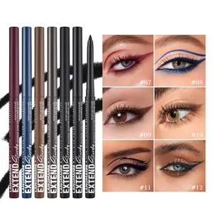 Langmanni 12 Colors Waterproof Eyeliner Gel Pen, Ultra-Fine Tip, Long-Lasting 12h, Matte/shimmer, Quick-Dry, for Makeup