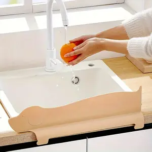 Kitchen Silicone Water Splash Guard, Suction Cup Anti-Splash Board, Food Grade Silicone Material, Strong Suction Cups, Home Sink Design, Water Splash Proof